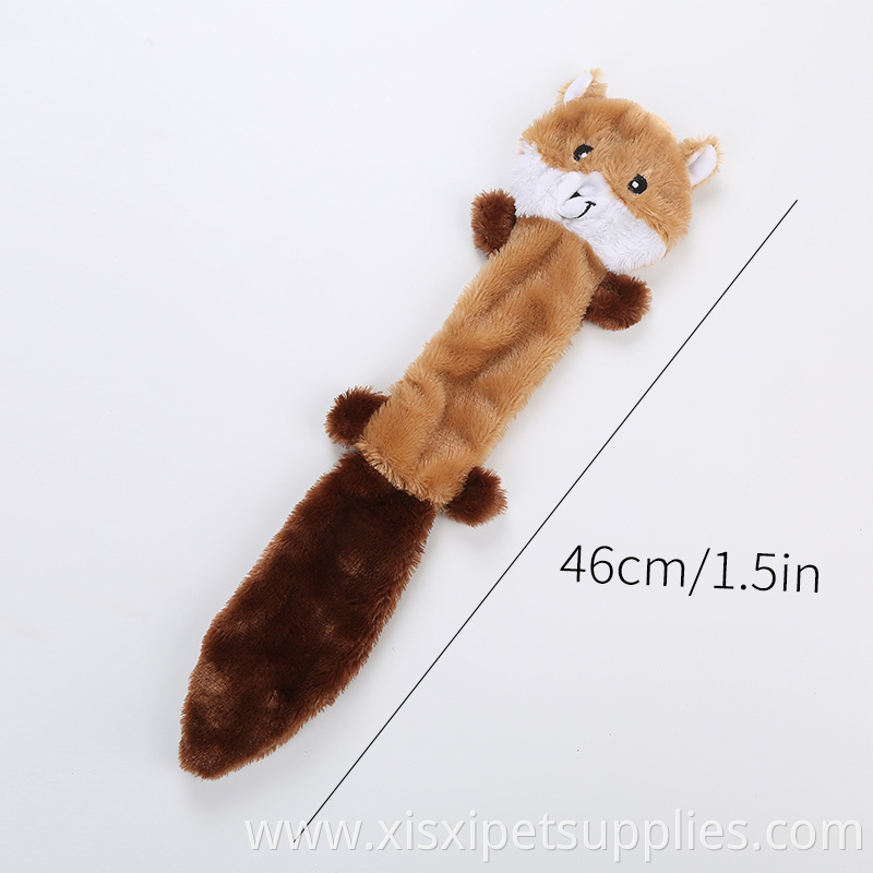 Wholesale Skinny No Stuffing dog squeaky plush toys interactive dog toys bite resistant for pet